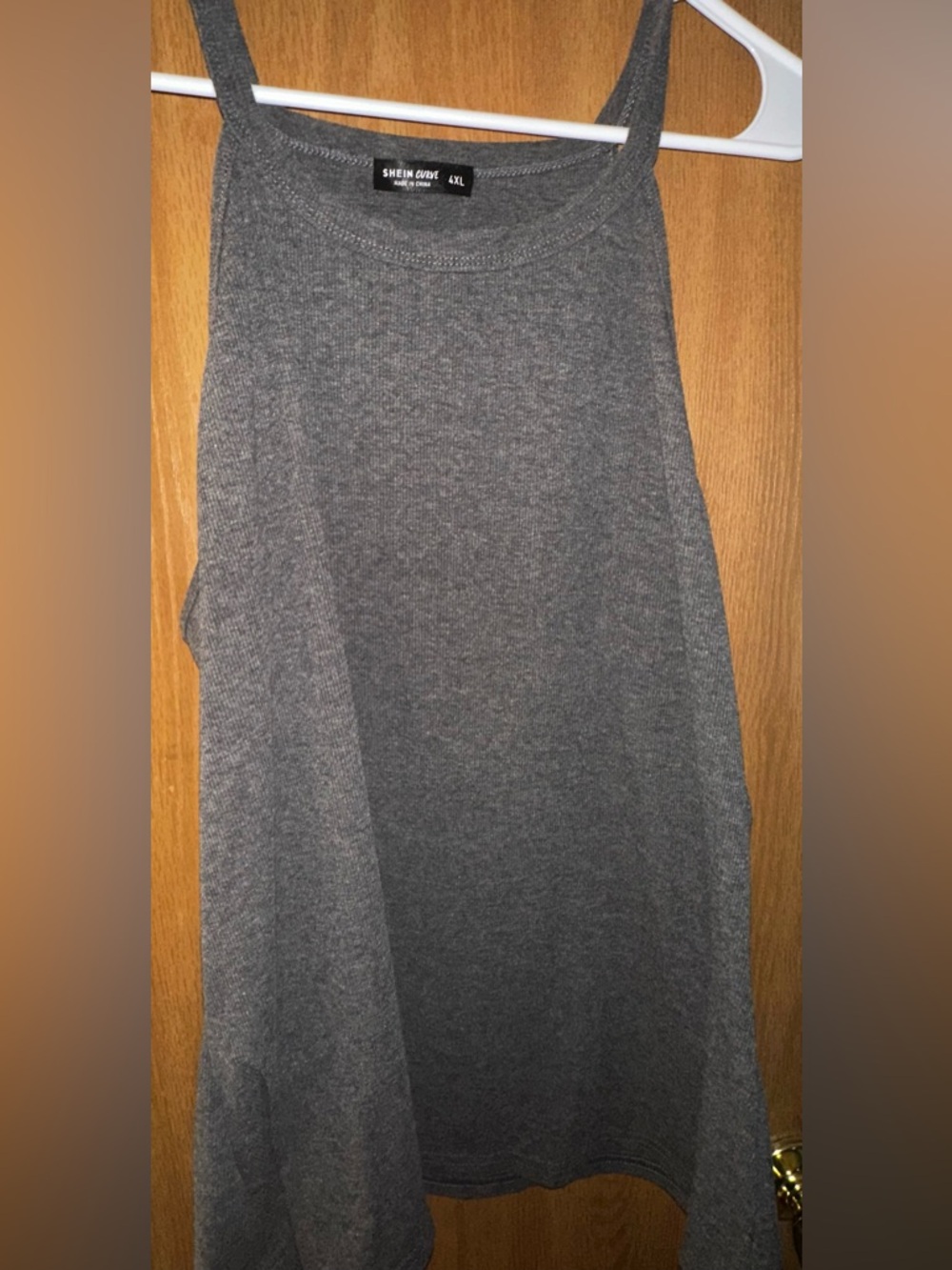 SOLD - SHEIN Curve Gray Ribbed Knit Top